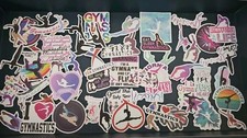 50 Gymnast Themed Stickers Vinyl Waterproof Decals Laptop Water Bottle Scrapbook
