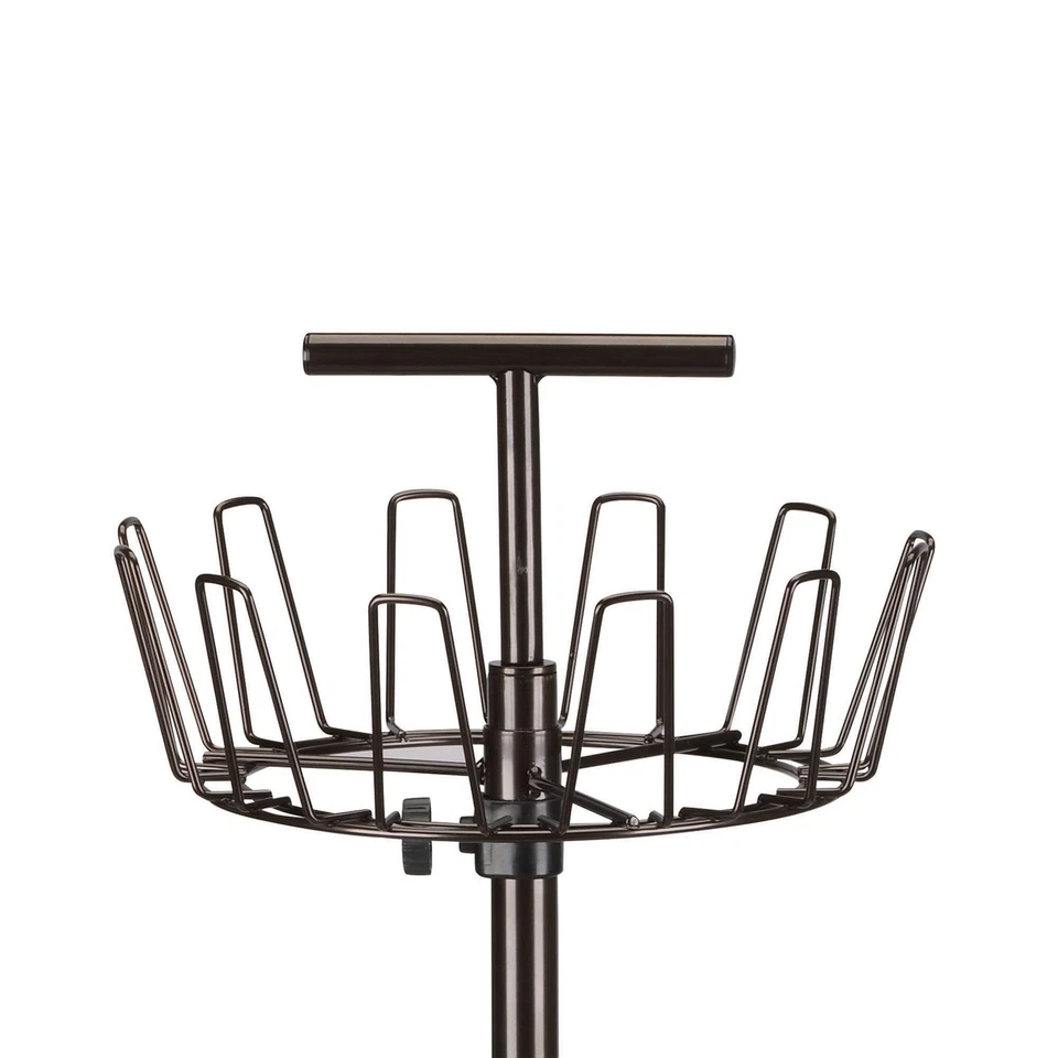 Zapatero giratorio de metal de cuatro niveles - Tiene capacidad para 24 pares - Bronce antiguo Foto 4 de 4