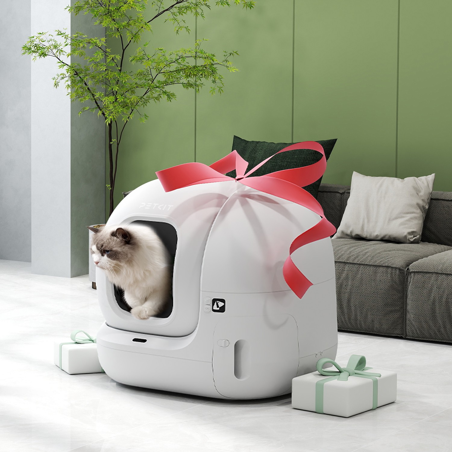 PETKIT PuraMax 2 Self-Cleaning Cat Litter Box without Odor Spray 76L Pre-owned