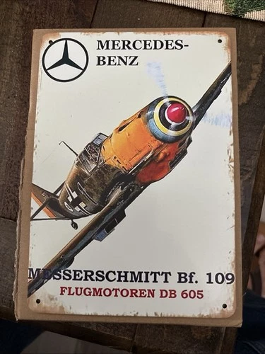 Ww2 Messerschmitt Bf109  Military Aircraft Metal Sign New Free Shipping