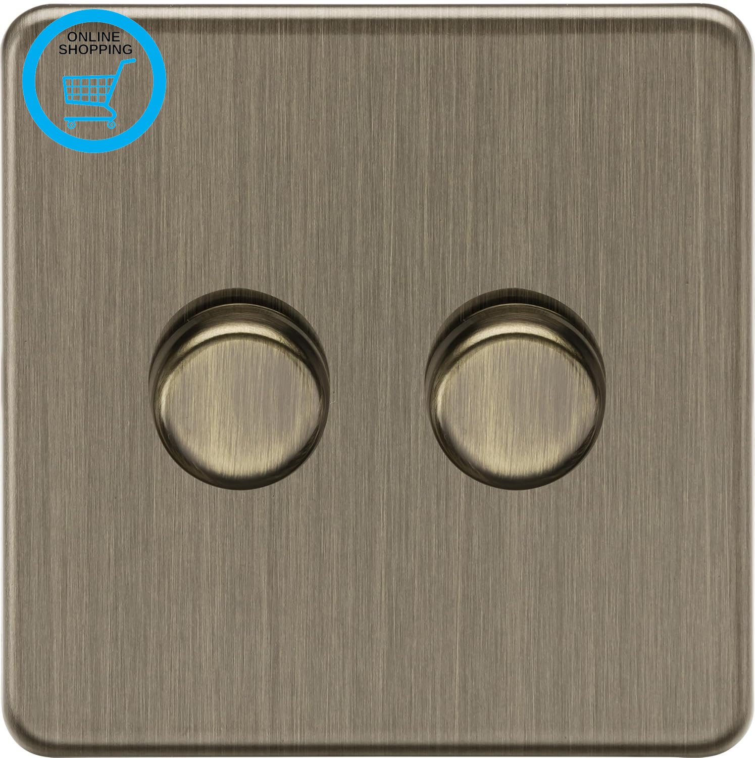 2G 2-Way 10-200W (5-150W LED) Intelligent Dimmer - Antique Brass