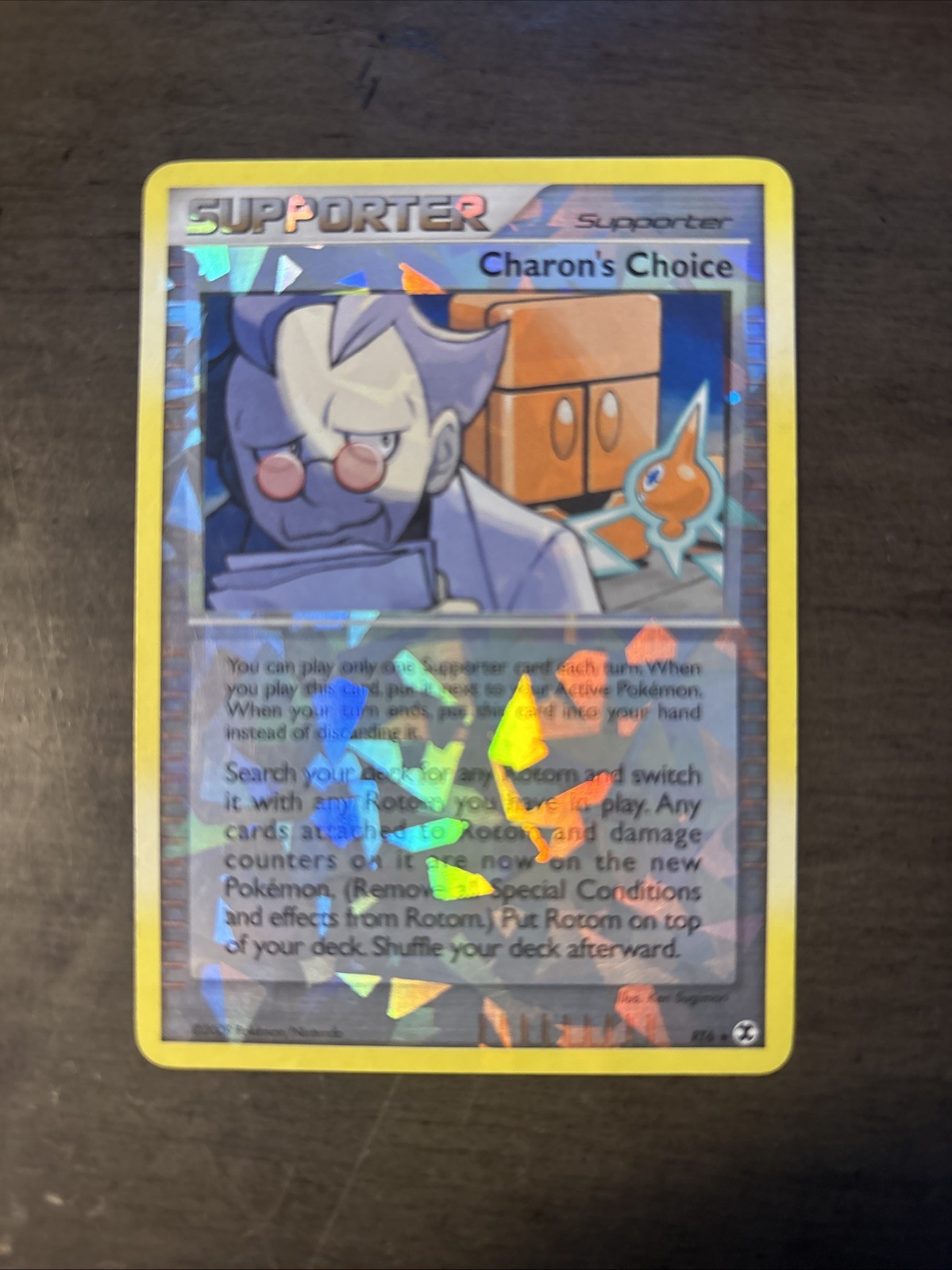Pokemon Rising Rivals RT6 Charon's Choice Trainer 2009 Cracked Ice Holo Rare LP/