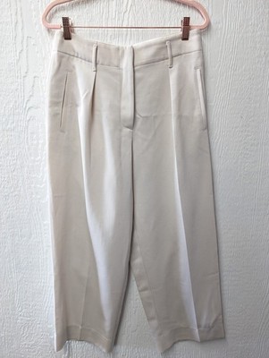 Forte Forte 100% Virgin Wool Cropped Pants Trousers Quiet Luxury Size 0 US2