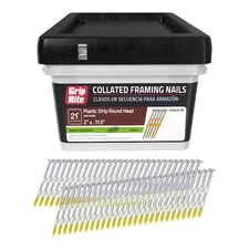 2 In. X 0.113 in 21° Hot Galvanized Plastic Collated Framing Nails (1000 per Box