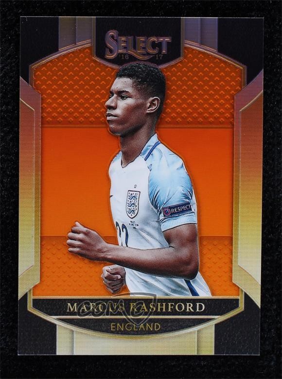 2016-17 Panini Select Terrace Orange Prizm 53/75 Marcus Rashford #77 ow1