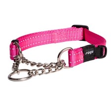 Reflective Nylon Choke Collar; Slip Show Obedience Training 5/8" Medium, Pink
