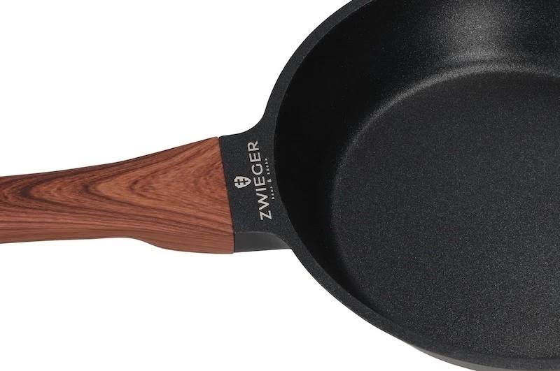 ZWIEGER OBSIDIAN WOOD DARK SET OF FRYPANS 3 PIECE, PANS 20 / 24 / 28 CM, PAN SET - Picture 5 of 7