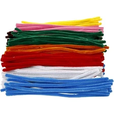 Pipe Cleaners, thickness 9 mm, L: 30 mm, asstd colours, 200asstd