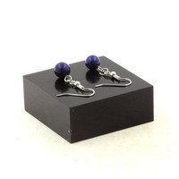 Mineralien Und Edelsteine. Ohrringe 1 Perle Lapis Lazuli 8 Mm