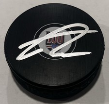 TAYLOR RADDYSH SIGNED NEW YORK RANGERS HOCKEY PUCK W/ CASE COA