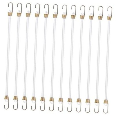 12PCS Small Bungee Cords with Hooks, Ymapinc 10 Inch White Rubber Straps for