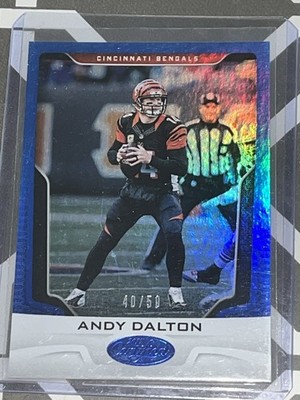 Andy Dalton /50 2017 Certified Mirror Silver Blue Foil Prizm Refractor non auto