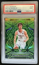 2024-25 Panini Obsidian Matas Buzelis RC Electric Etch Jade #/25 Bulls PSA 9
