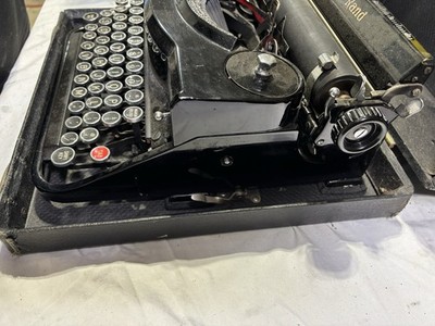 Vintage 1940s Remington Typewriter Model 1 w/ Case - Black Glossy
