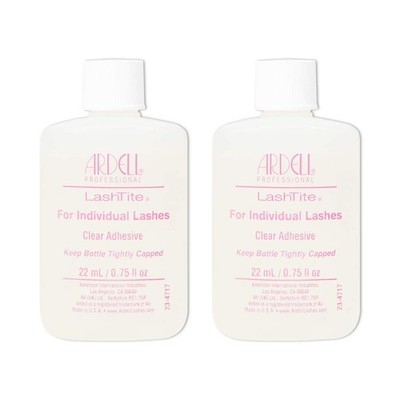 Ardell LashTite Lash Adhesive Clear for Individual 0.75 fl oz x 2 Pack, 