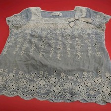 Abercrombie Fitch Y2K Vintage Top Lace Croquet Bow Small Cottagecore Y2k Prep