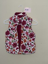 Gymboree Girls Floral Corduroy Reversible Vest Size 7-8
