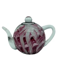 VTG Dynasty Gallery Heirloom Collection Pink Swirl Blown Glass Paperweight Decor