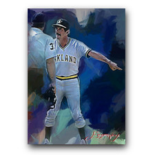 Billy Martin #75 Art Card Limited 39/50 Edward Vela Signed (Oakland Athletics)