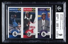 1996 Collector's Choice Mini-Card Panels Kobe Bryant Kevin Garnett Rookie RC ow6. rookie card picture