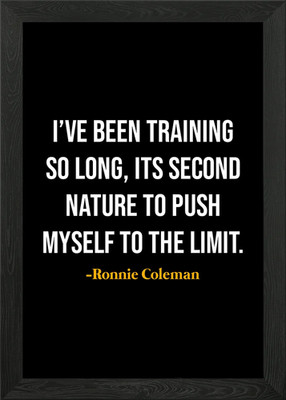 Ronnie Coleman Zitate gerahmtes Wandbild Poster Leinwanddruck Bild