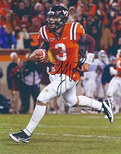 Virginia Tech #3 LOGAN THOMAS Signed Autographed 8x10 Football Photo COA! VT!!