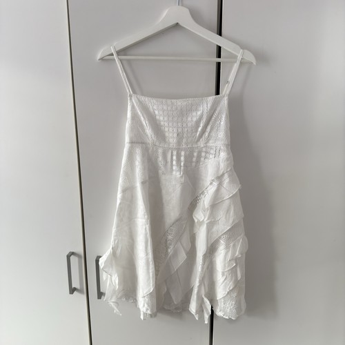 Free People Florine Slip Dress Size XS RRP £118 Crochet Ruffle Strappy - Picture 6 of 12