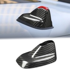 Real Black Carbon Fiber Roof Shark Fin Antenna Cover Fits 16-21 F54 Clubman