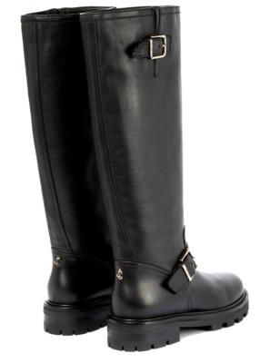 ★関税負担無し★ ※要在庫確認 Jimmy Choo Rosabel Boots Jimmy Choo Women's Size 7 37 Biker II Tall Knee High Leather