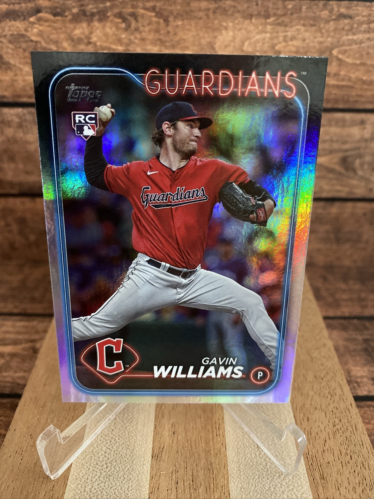 2024 Topps Series 1 Rainbow Foil Gavin Williams RC Cleveland Guardians #242