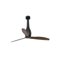 Energiespar Deckenventilator Mit Fernbedienung Eterfan Schwarz & Walnuss 128 Cm