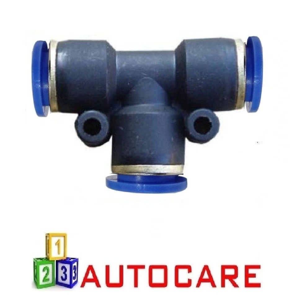 PROFIT Nylon Pneumatic T TEE fitting hose tube inline push fit connector air line 10mm