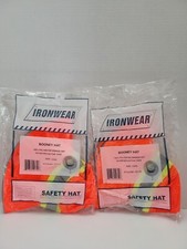2pk Safety Booney Boonie Orange Hat, Hi Viz Reflective Tape Hunting Fishing Work