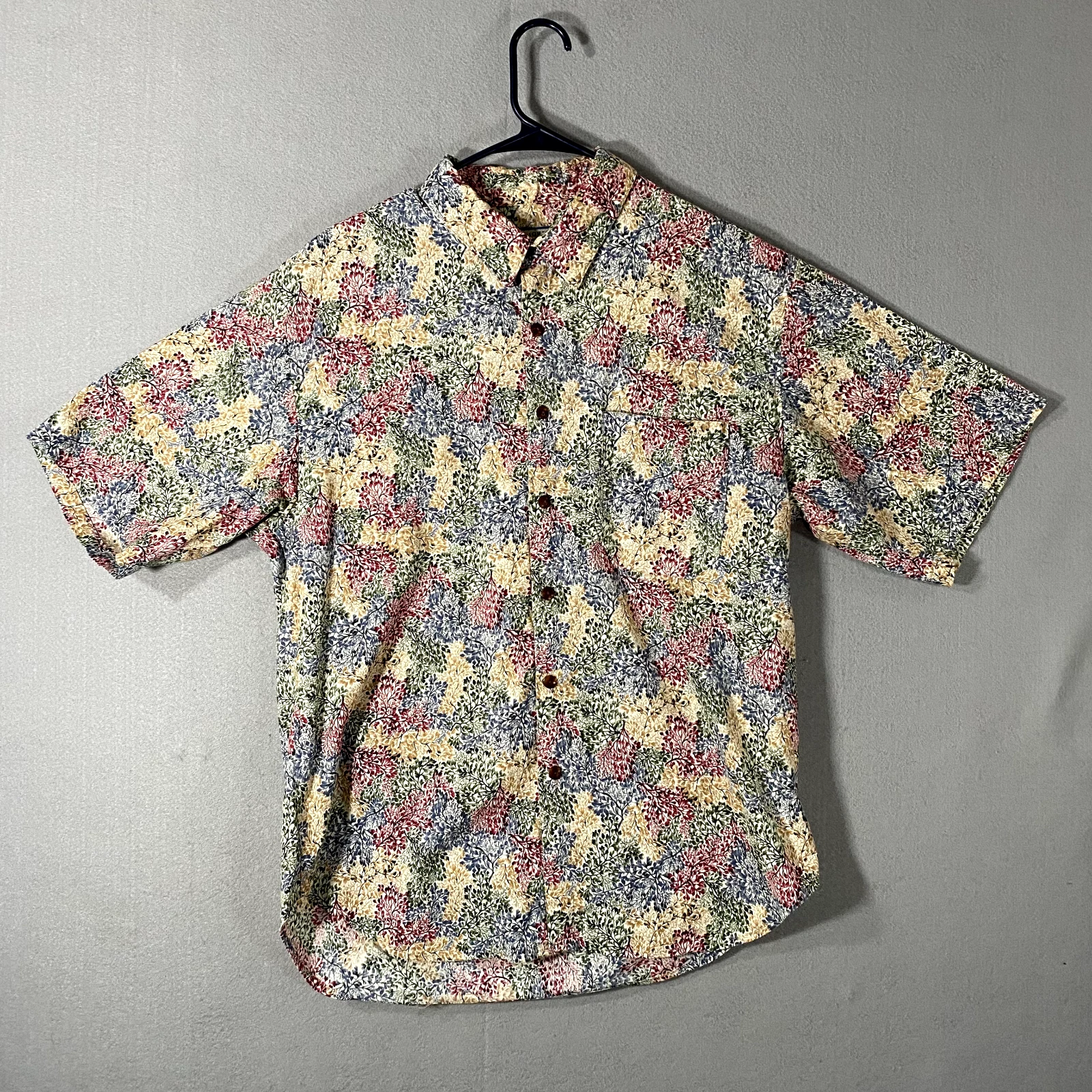 Straight Down Button Up Colorful Floral Shirts USA Made Mens Size Small