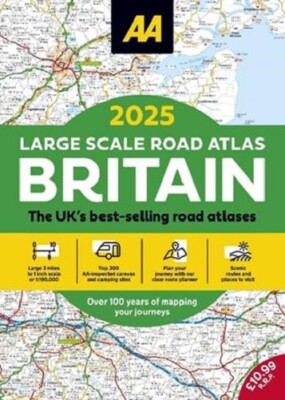 AA Large Scale Road Atlas Map of Britain: AA 2025 NEW Paperback