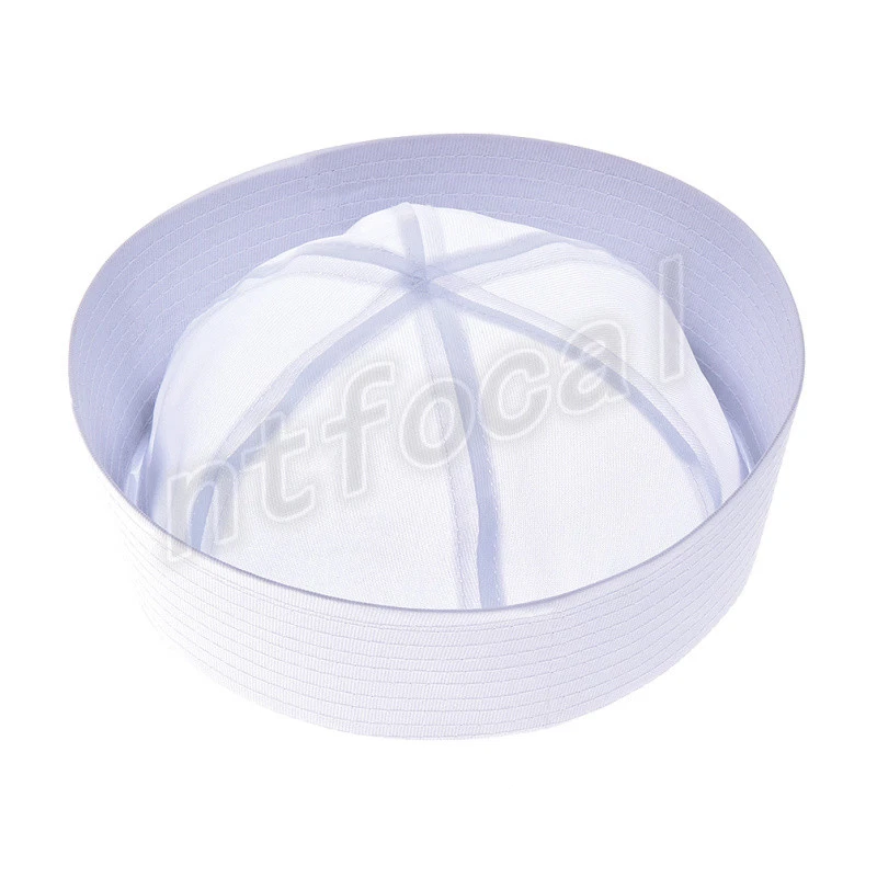 Disfraz de marinero blanco Doughboy azul marino sombrero gorra hombres mujeres niños accesorios con disfraces Foto 2 de 4