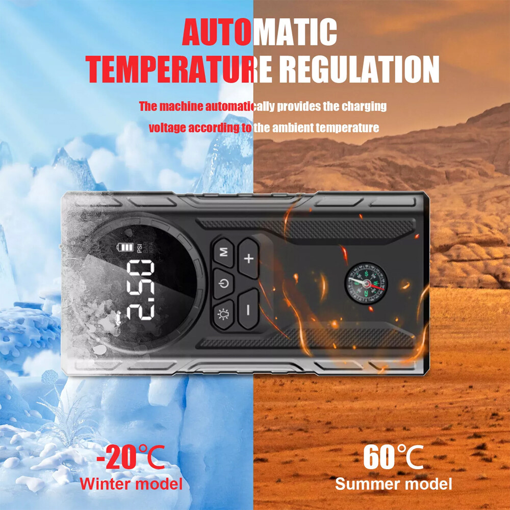 Car Jump Starter with Air Compressor 99800mAh Battery Jumper Box Charger Booster