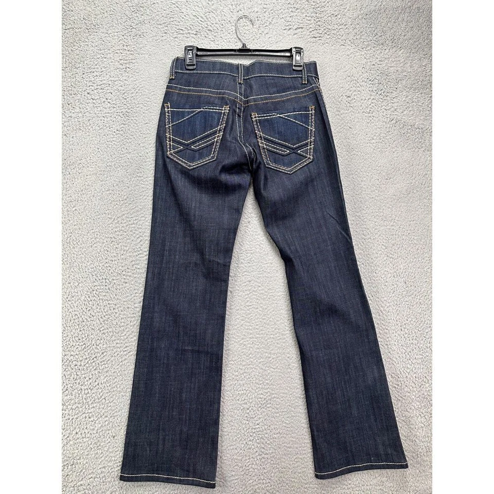 BKE Aiden Denim Jeans Mens 30x32 Blue Dark Wash Boot Leg Stretch Pocket NEW - Image 2 of 4