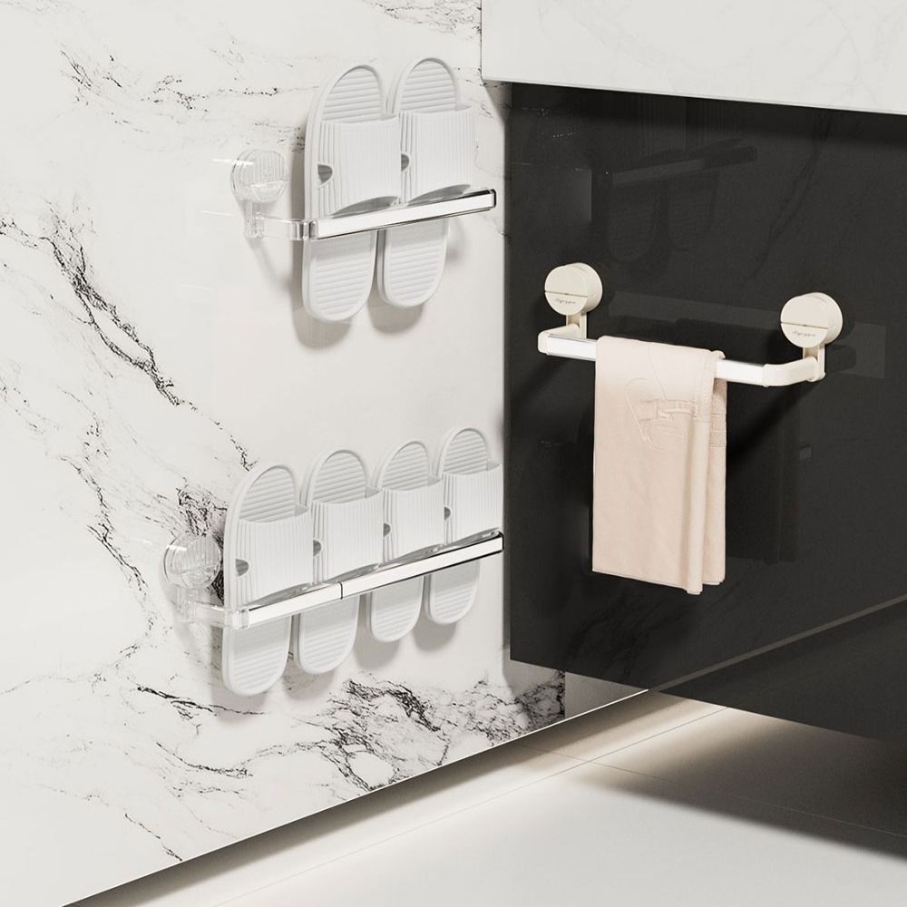 Plastic Towel Holder 12 Inch Washcloth Holder Suction Cup Towel Bar