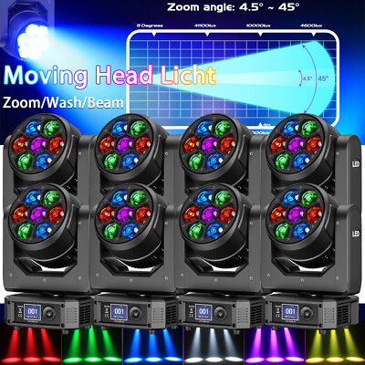 7X50W Bee-Eye LED Moving Head Wash Zoom Bühnenlicht RGBW DMX Beam Spotlicht