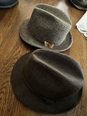 2 Men s Wool Fedora Hats Size Small 1 Artel Brand