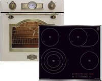 Kaiser Herdset Einbau Elektro Backofen Glaskeramik Kochfeld 60Cm Backofen Set