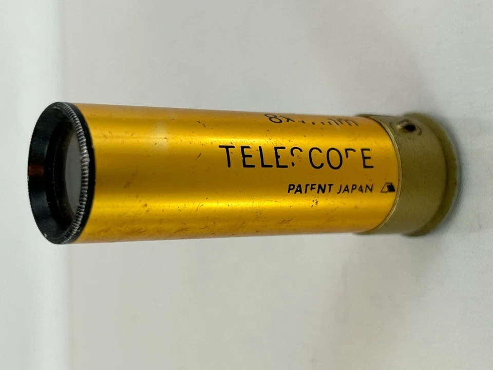 Vintage Tasco Gold Black Handheld Pocket Telescope Monocular 8x mm 2 3/4 Long - Image 3 of 4