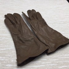Grandoe Brown Soft Leather Driving Gloves Nylon Lined Womens Sz 7 Vintage