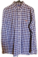American Living Mens Shirt Size Large Button-Down 100 Cotton Tartan Plaid Eagle