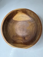 Beautiful Hand Turned/Carved Wood Bowl birch  with Ridge/ledge cut In side