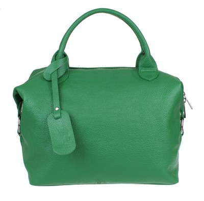 Damen Echtleder schlicht Seitenkreis Hobo Handtasche Umhängetasche Made in Italy