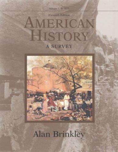 American History Vol. 1 : A Survey by Alan Brinkley (2002, Trade ...