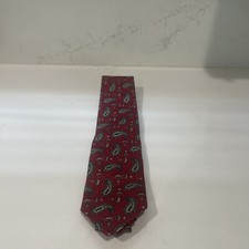 Vintage Brooks Brothers MAKERS Men's 100 Silk Tie Red Paisley