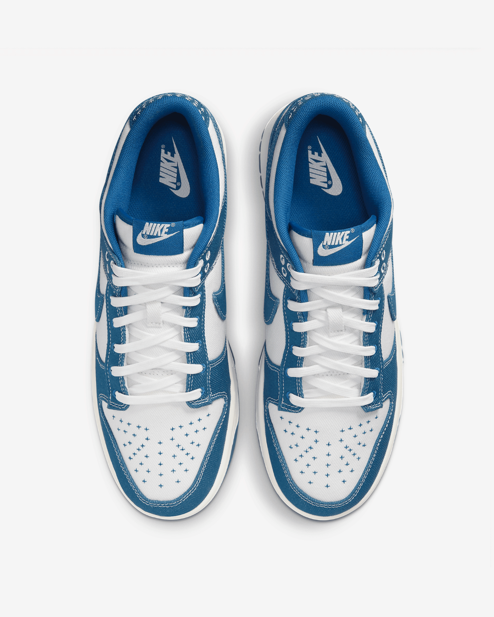 Nike Dunk Low Retro Industrial Blue Denim Sashiko DV0834-101 Men's
